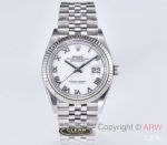 Clean Factory 1:1 Clone Rolex Datejust 36 White Roman Face Jubliee Band
